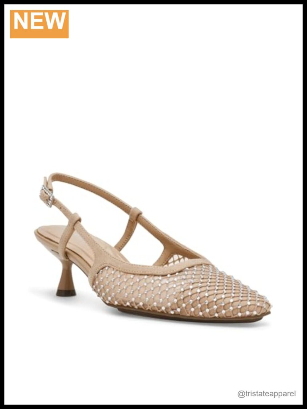 Anne Klein Thia Slingback Pump Pointed Toe Flare Heel